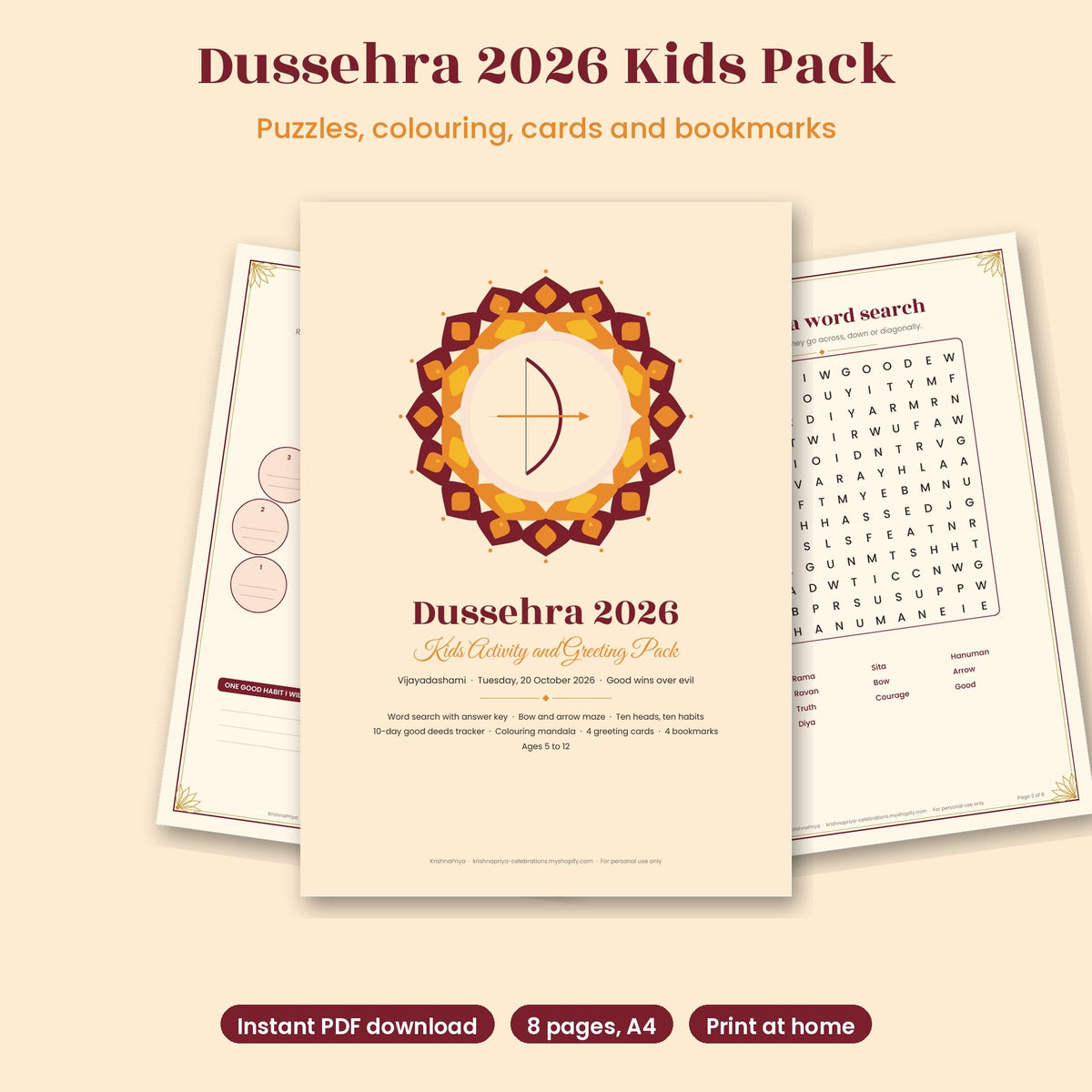 Dussehra 2026 Vijayadashami celebration illustration