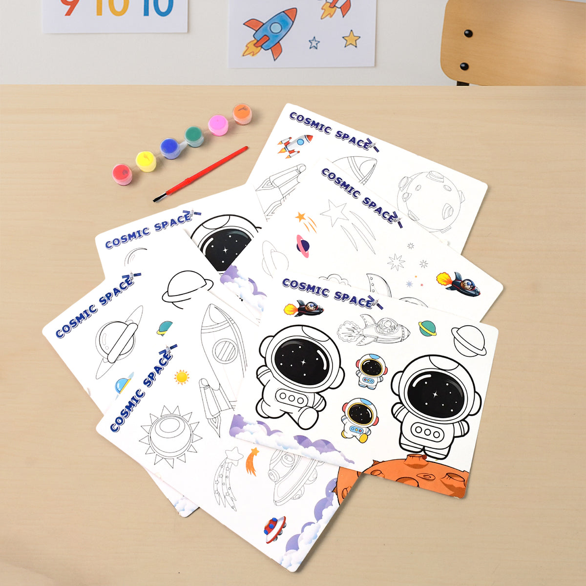 Space theme kids painting and colouring kit, photo 3