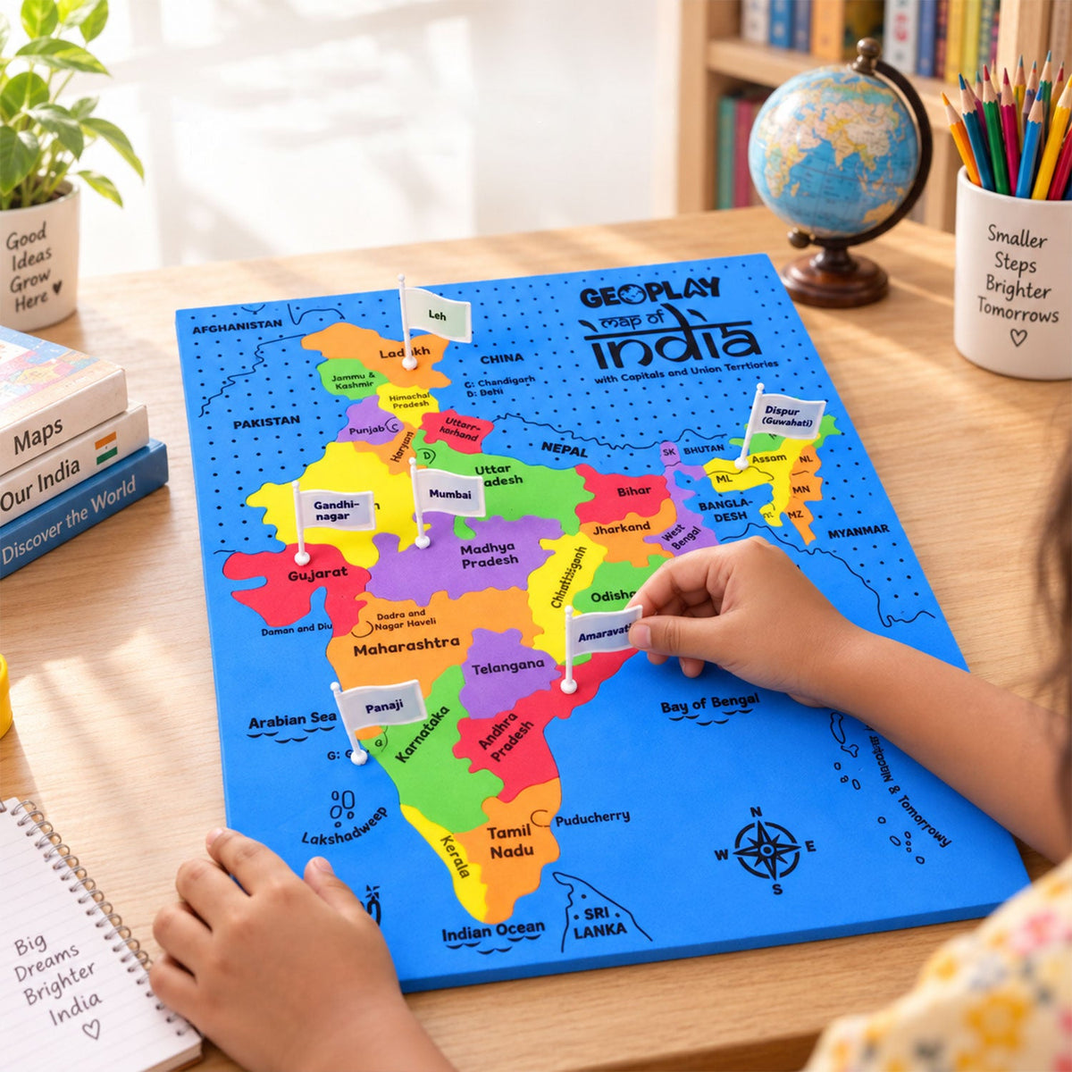 India map geography puzzle for kids, photo 2