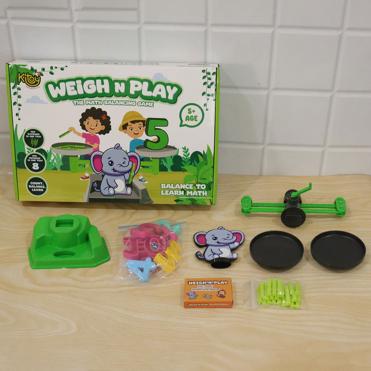 Elephant math balancing game for kids, photo 7
