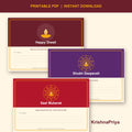 Diwali and Saal Mubarak printable greeting cards