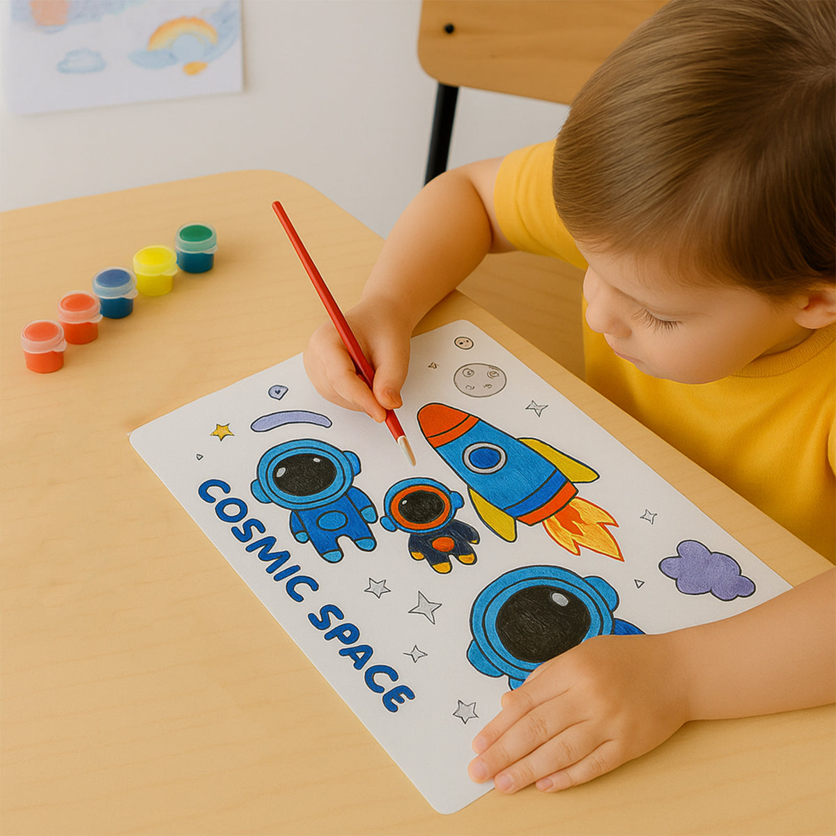 Space theme kids painting and colouring kit, photo 4