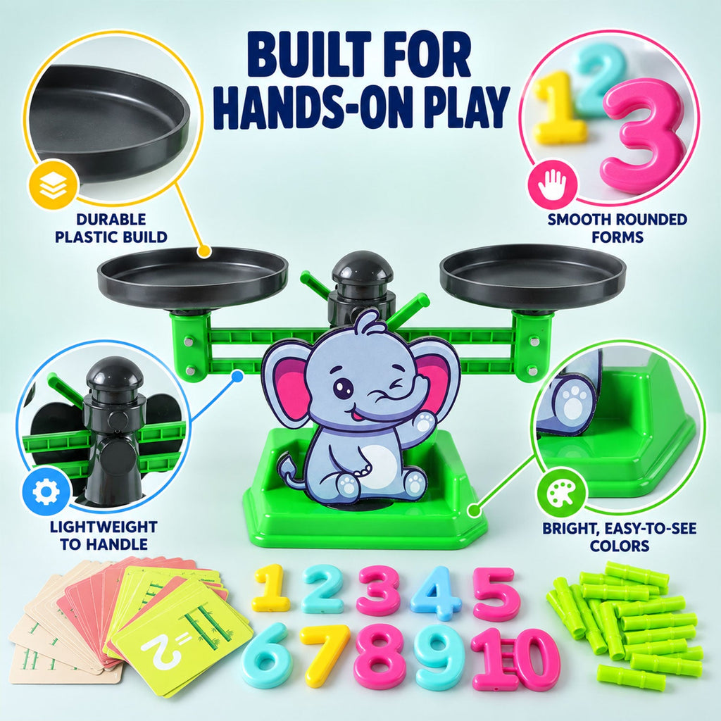 Elephant math balancing game for kids, photo 4