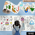 Educational colouring roll for kids