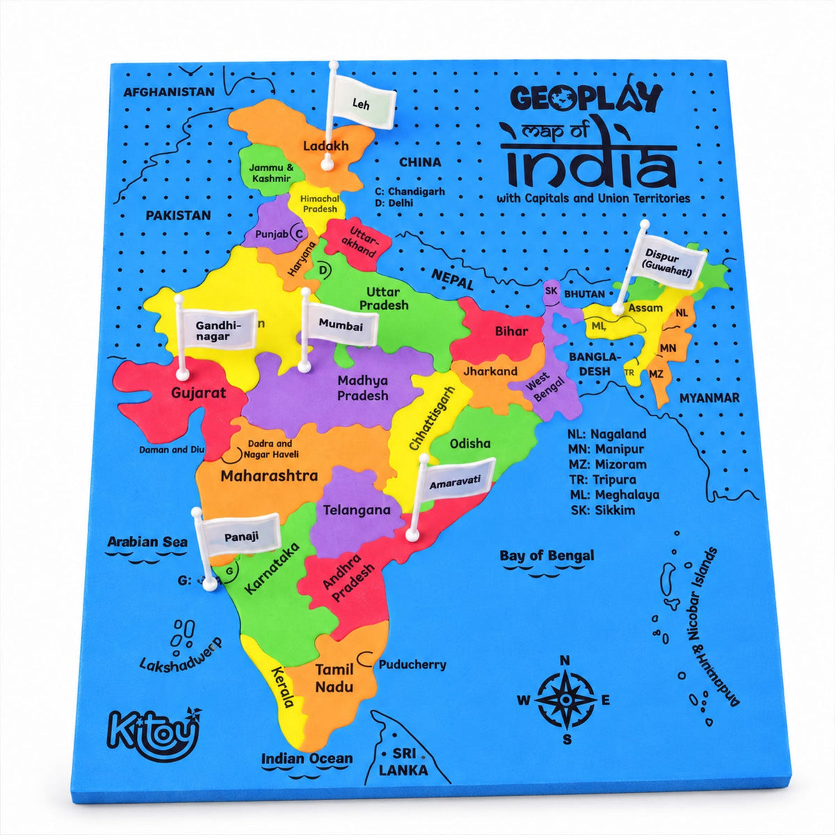 India map geography puzzle for kids, photo 5
