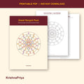 Diwali rangoli colouring and dot grid printable pack