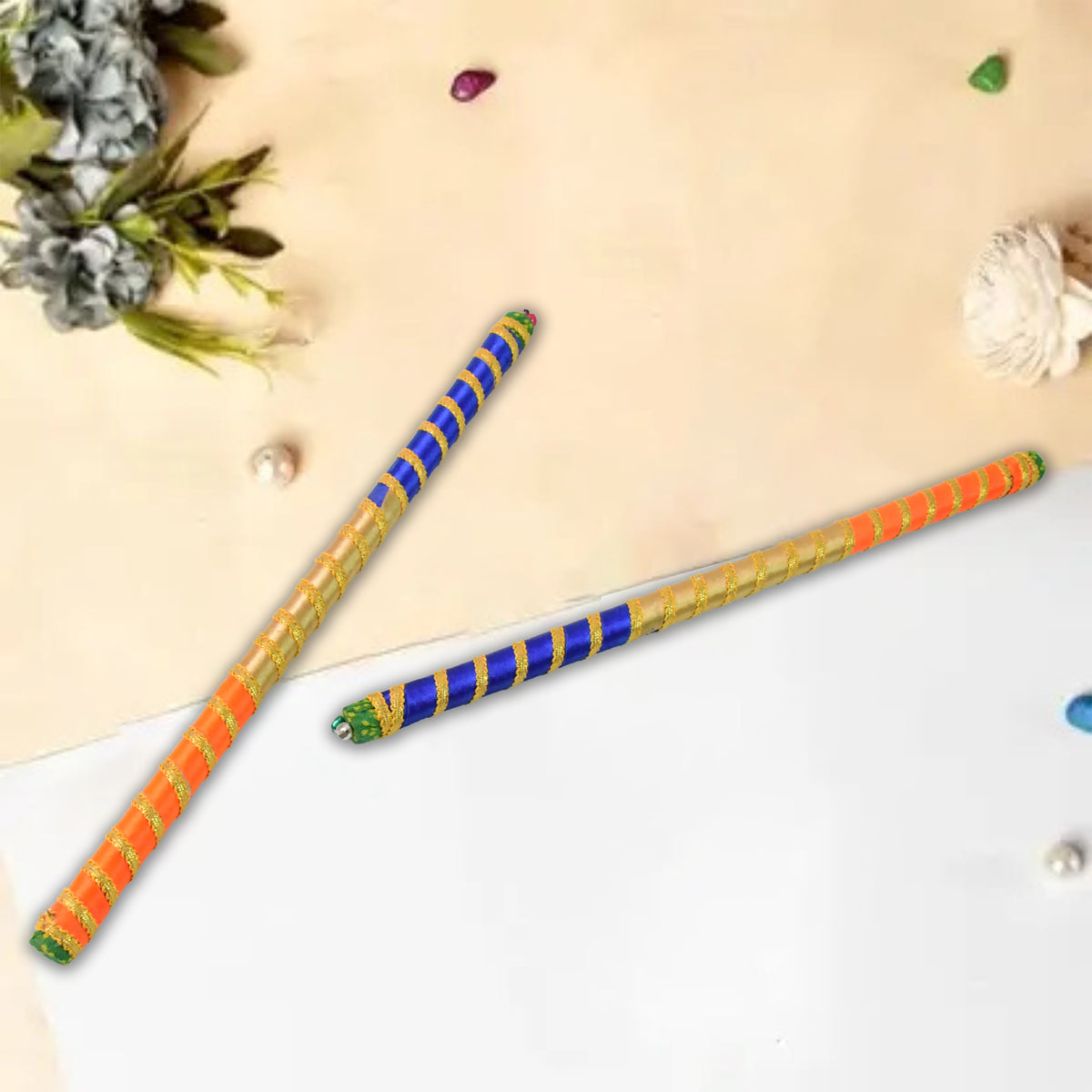 Decorative dandiya sticks pair for Navratri garba, photo 2