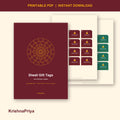 Diwali printable gift tags and hamper labels