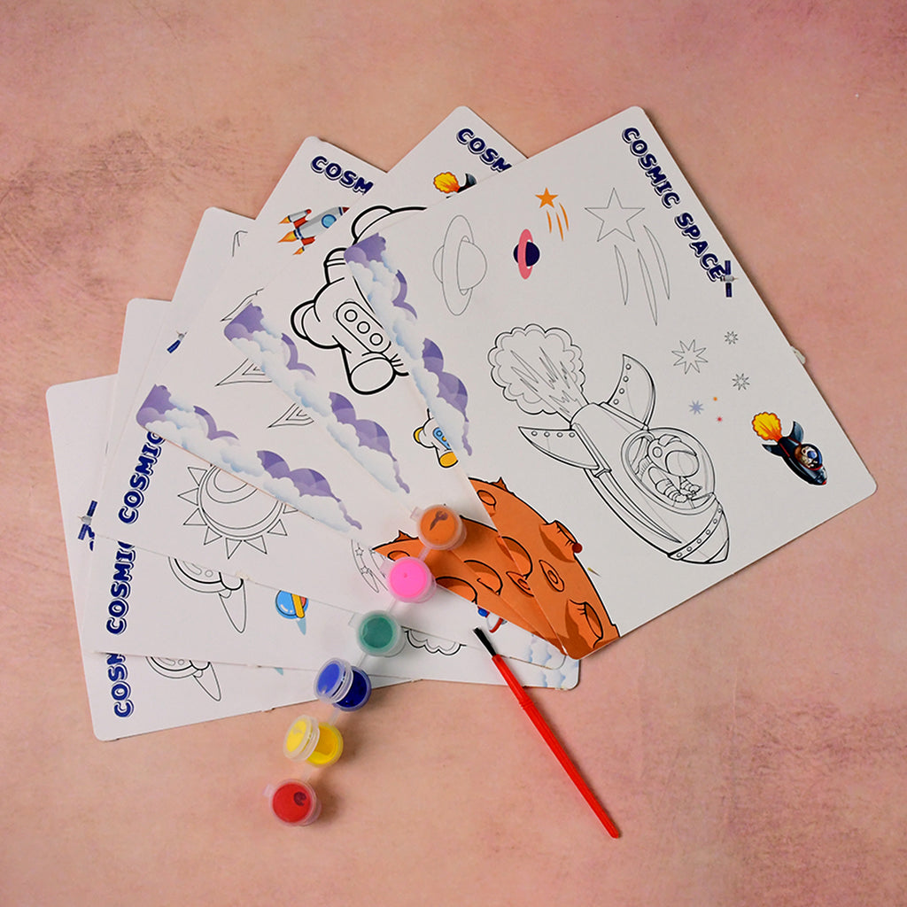 Space theme kids painting and colouring kit, photo 6