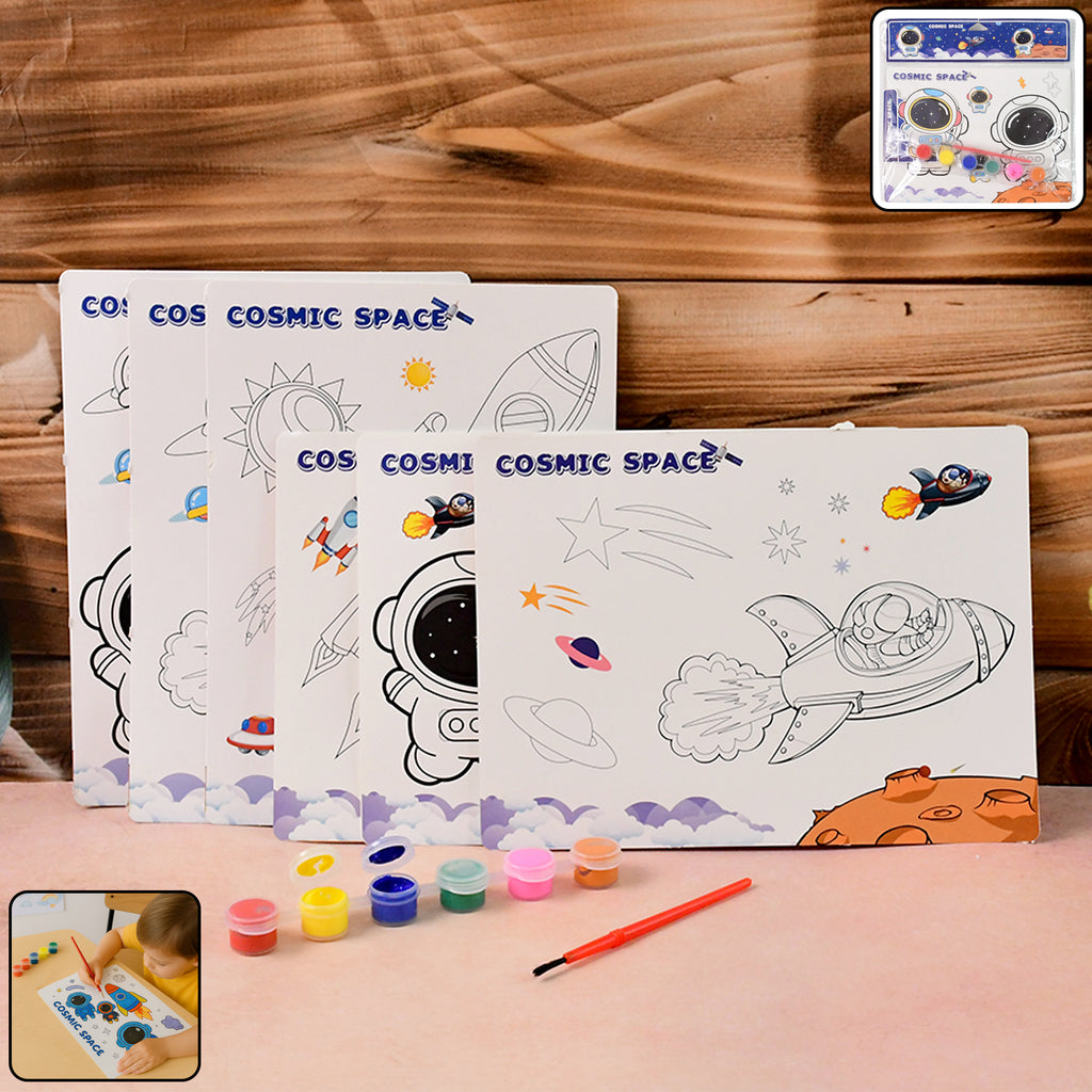 Space theme kids painting and colouring kit, photo 7