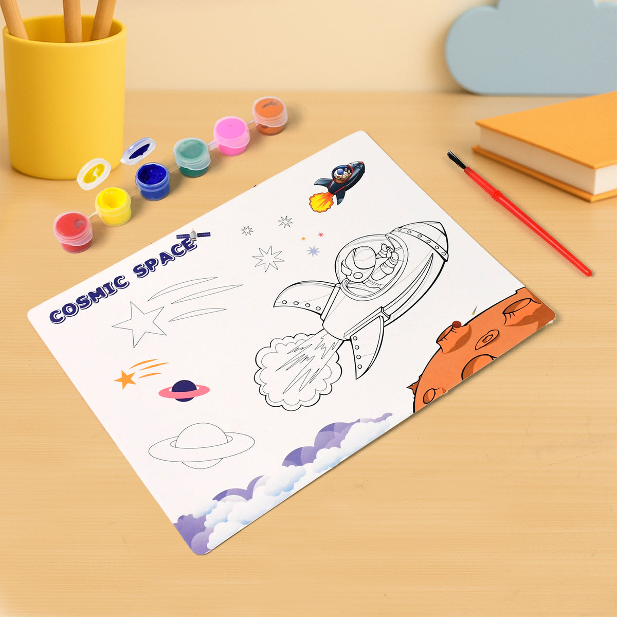 Space theme kids painting and colouring kit, photo 5